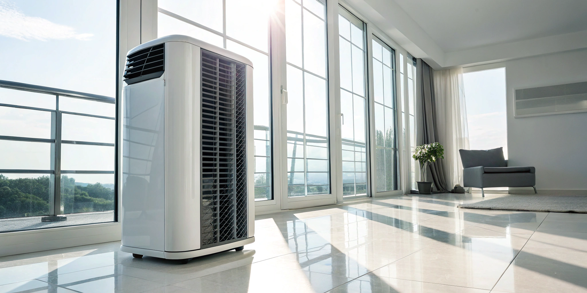 A self contained Trane HVAC unit, an all-in-one solution for a commercial building.