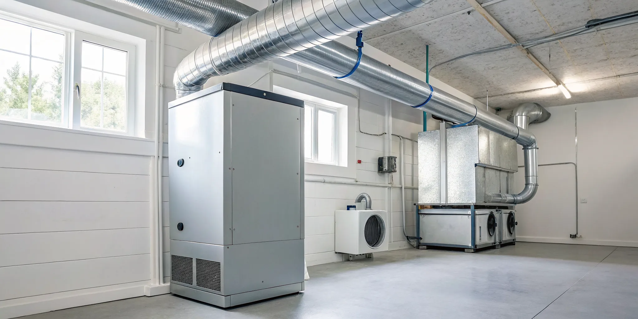 A top-rated whole house air purifier installed with an HVAC system, based on consumer reports.